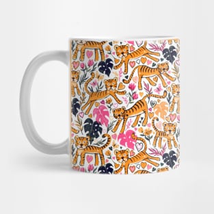 Happy Valentines Tigers in Pink Mug